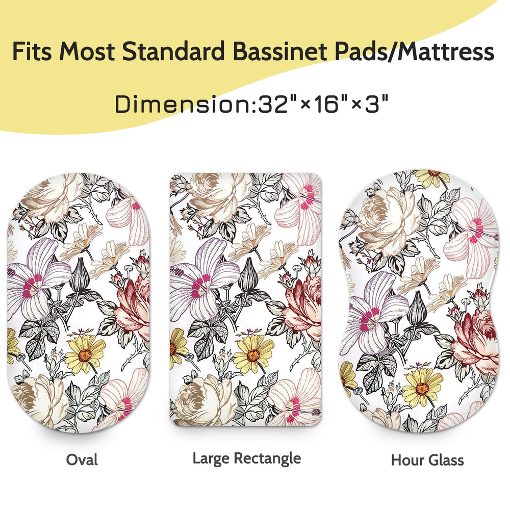 HNHUAMING bassinet sheet with elastic bottom demonstrates quick secure fitting.