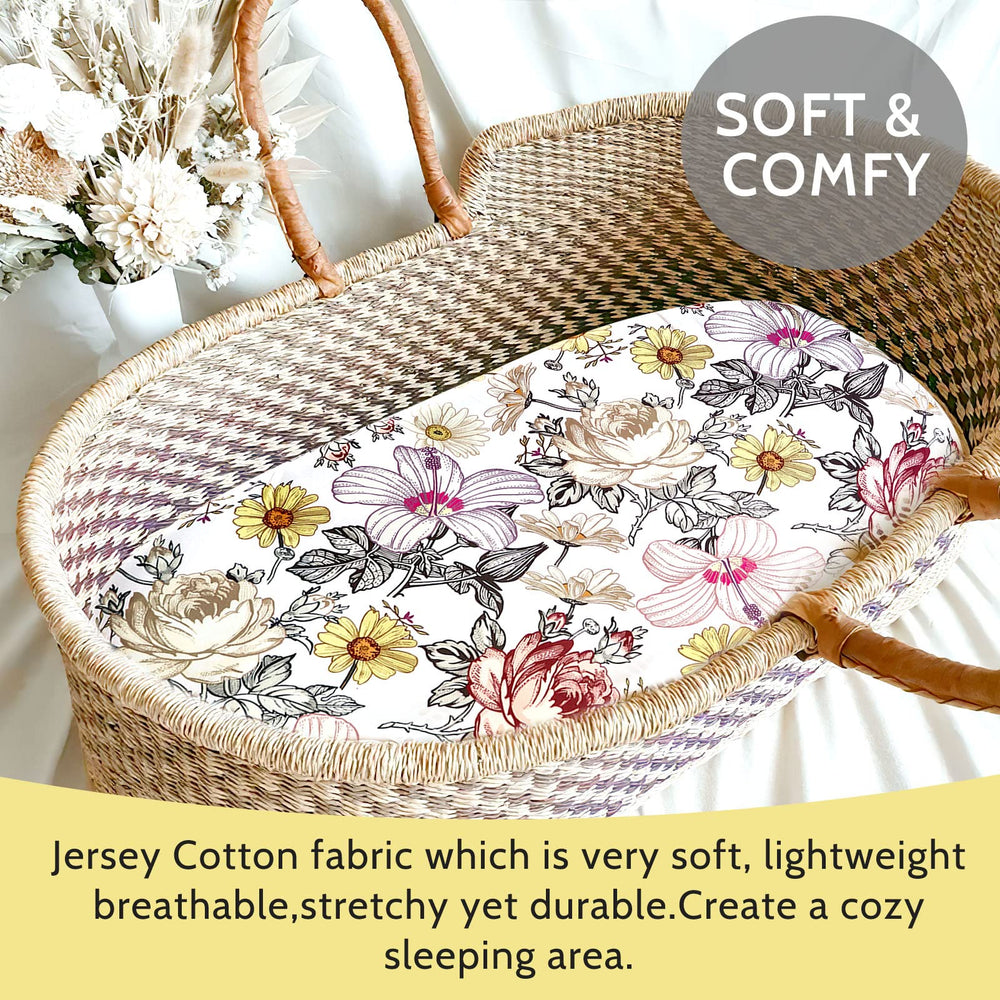 HNHUAMING bassinet sheet pattern shows cozy design for baby nursery.