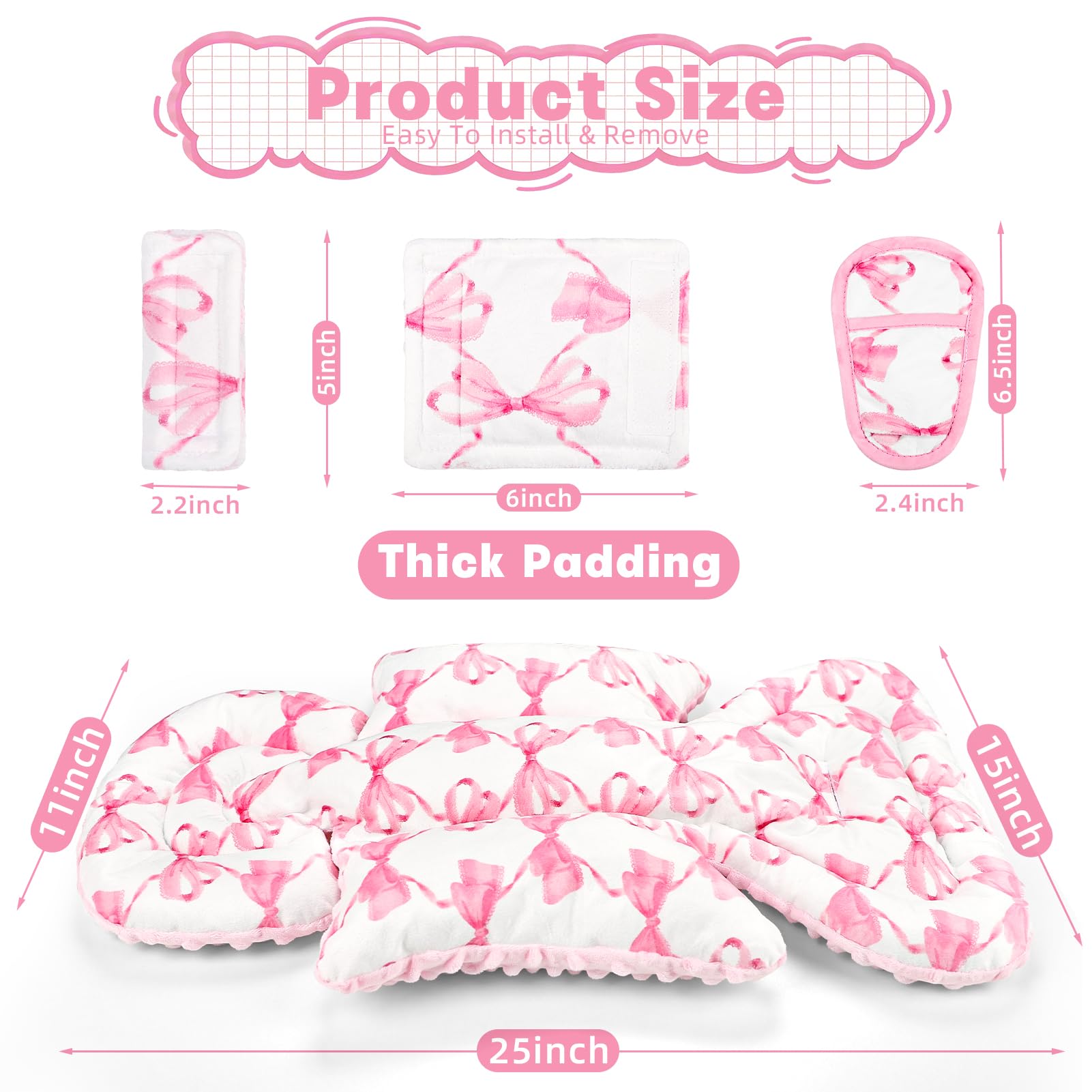HNHUAMING buckle protector cushions the tummy area for gentle travel comfort.
