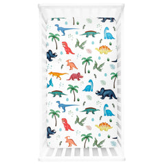 HNHUAMING dinosaur-pattern crib sheet adds playful nursery style.