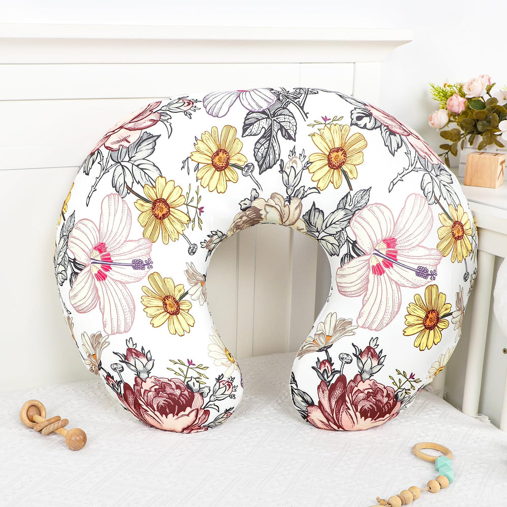 HNHUAMING floral nursing pillow cover gift-ready packaging makes a practical baby shower gift