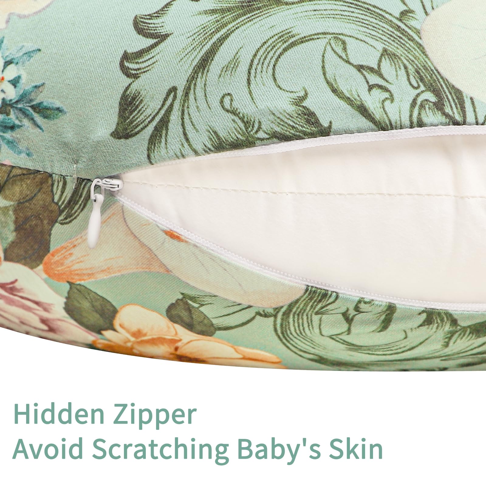 HNHUAMING nursing pillow cover zipper opening for easy installation.