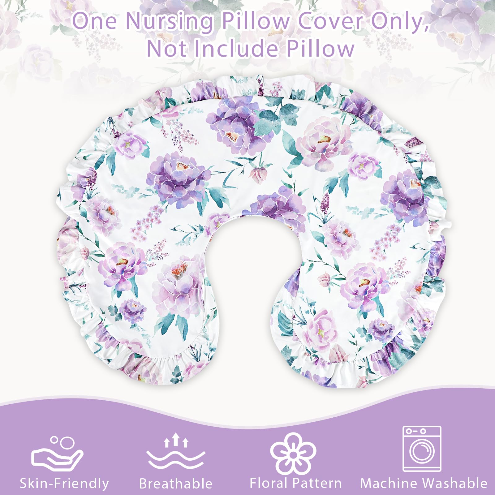 HNHUAMING nursing pillow cover zipper detail enables easy removal and quick cleaning