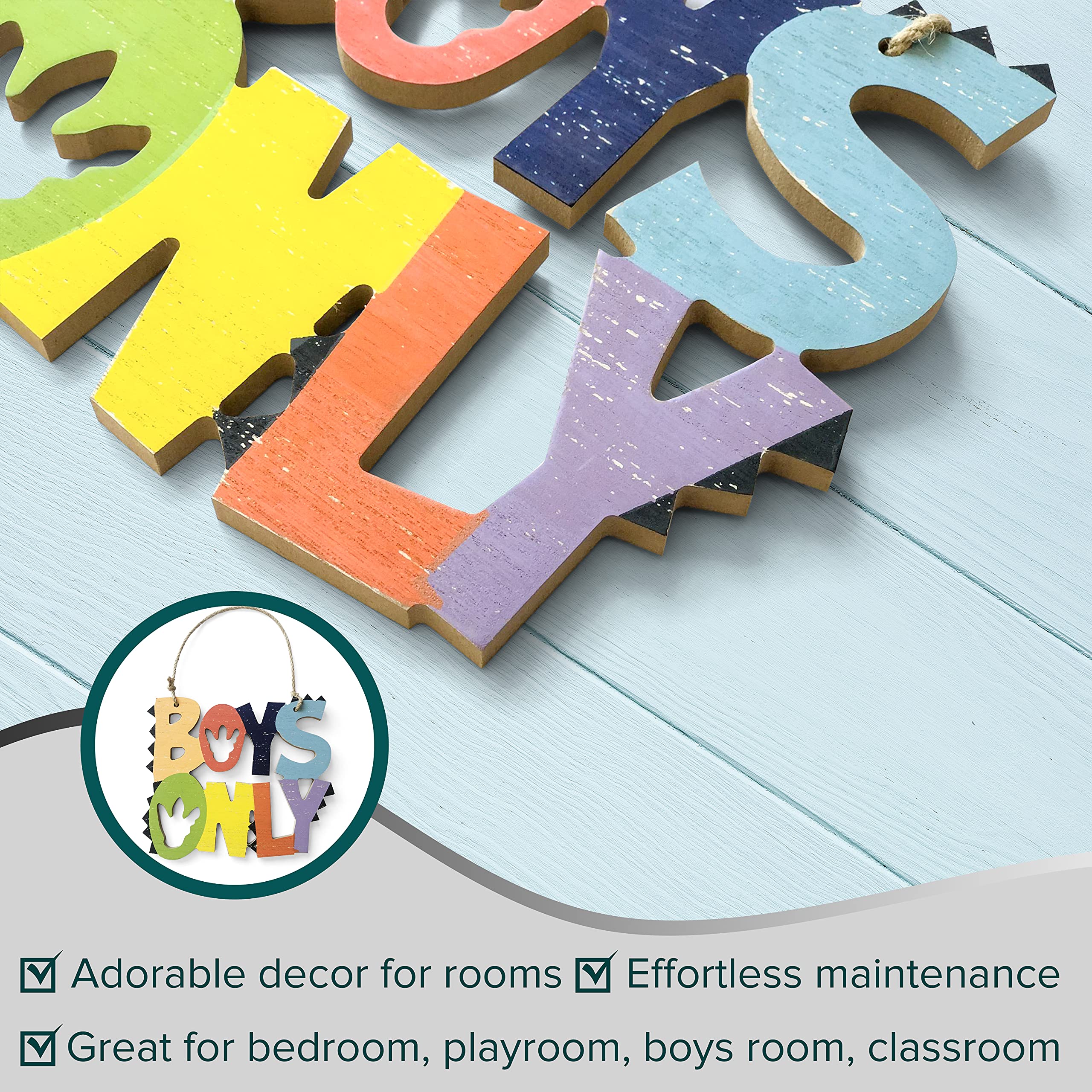 HnJOY gift-ready wall sign makes a thoughtful present for kids' rooms.