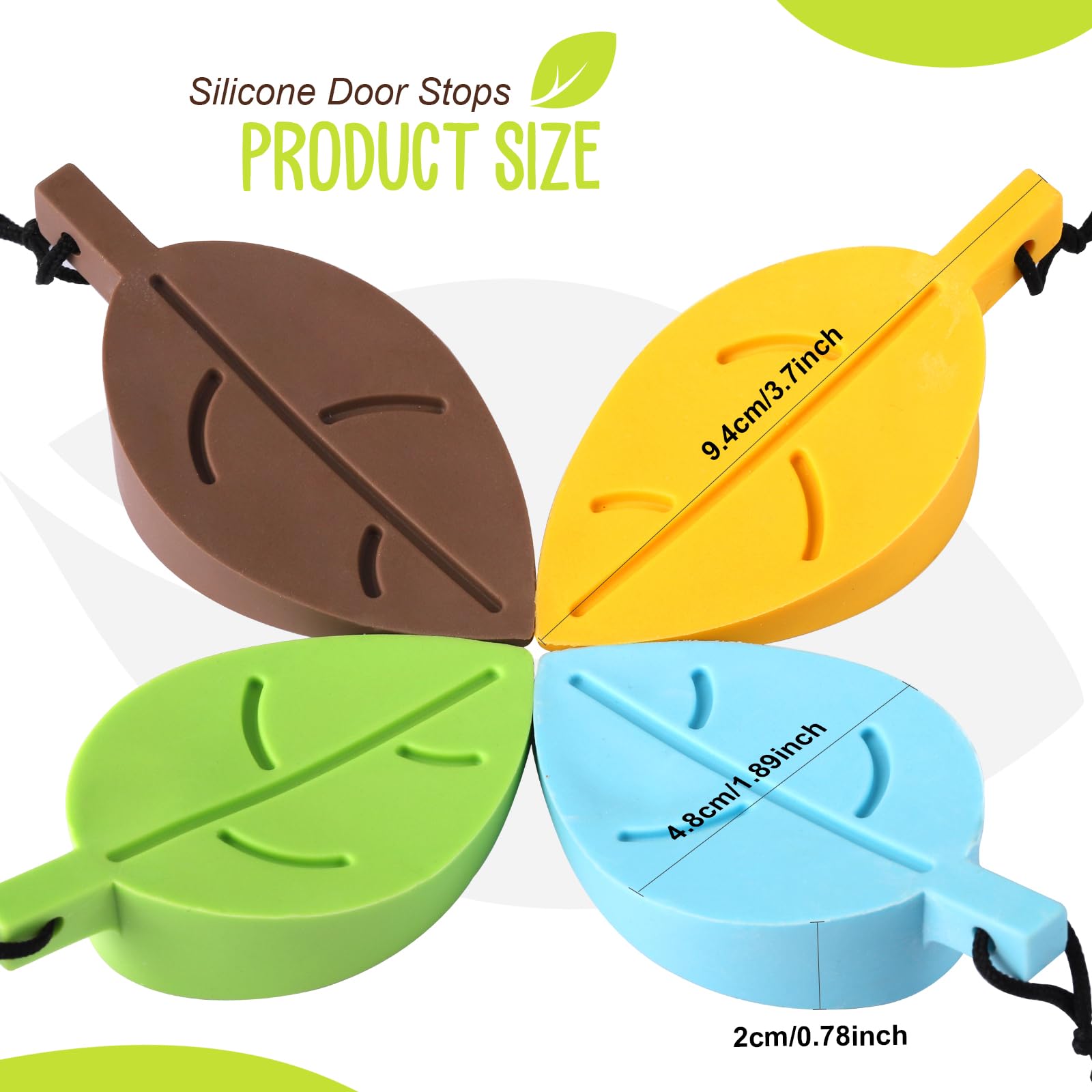 HNYYZL leaf door stopper yellow enhances kid-friendly corners and gentle door operation