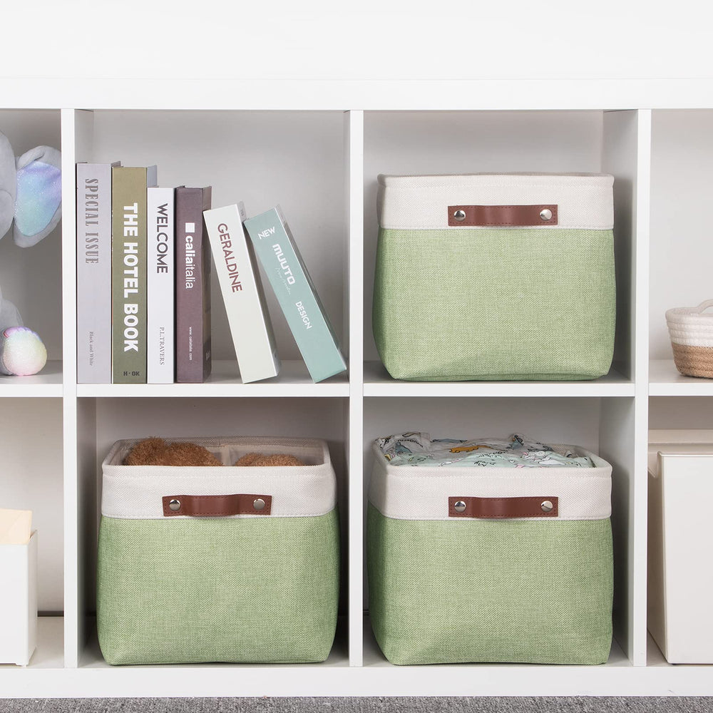 HNZIGE 3-pack placed in a closet for neat shelf storage and decor