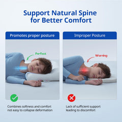 HOAGBaby toddler-pillow-ergonomic-design showcases supportive shape promoting proper sleep alignment.