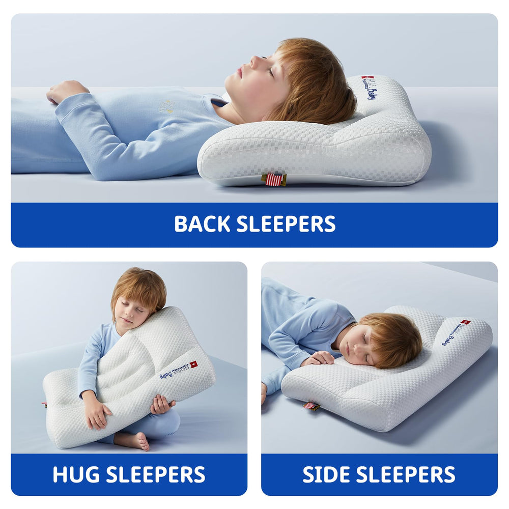 HOAGBaby toddler-pillow-soft-cover showcases plush surface for cozy bedtime routines.