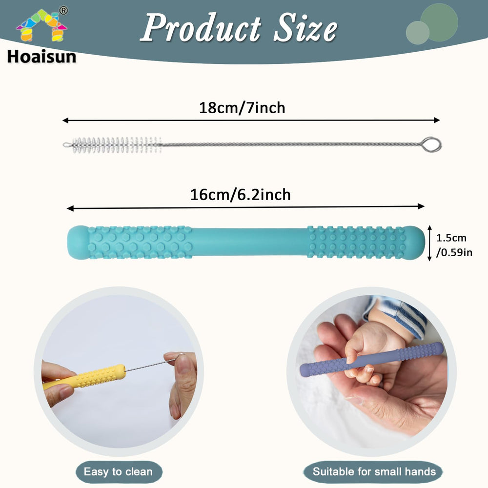 Hoaisun BPA-free silicone teethers ensure safe chewing for babies.