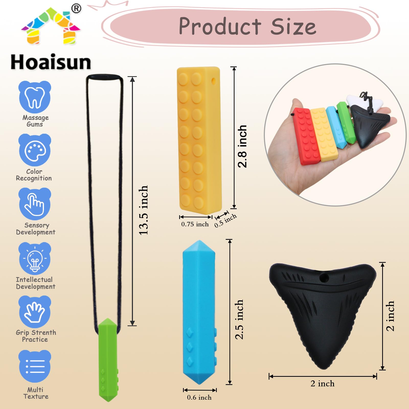 Hoaisun chewy necklaces varied colors visually engaging for attention.