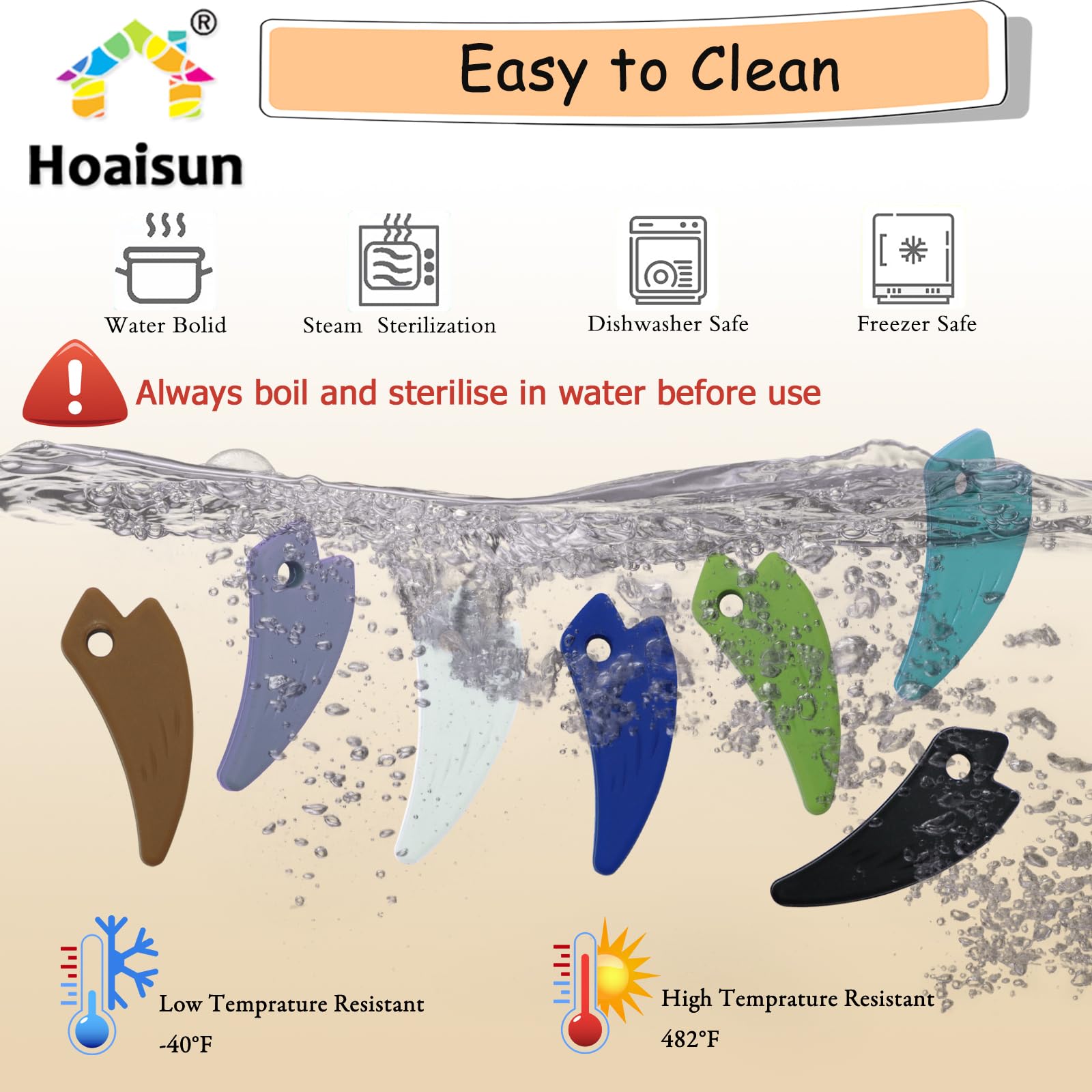 Hoaisun oral motor sensory necklace demonstrates easy cleaning.