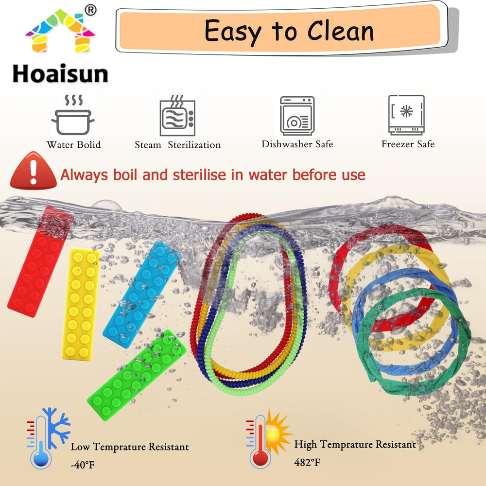 Hoaisun safe materials image communicates BPA-free silicone safety for families.