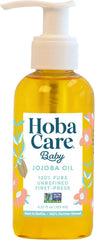 HobaCare Jojoba Baby Oil with pump dispenser for easy daily moisturization