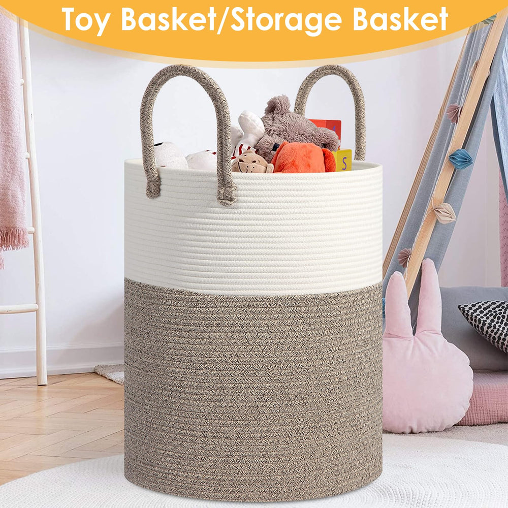 HOBASKET decorative basket in soft color adds warmth to living spaces.
