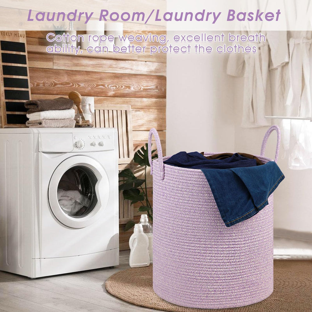 HOBASKET Easy-carry handles enable quick transportation between living spaces.