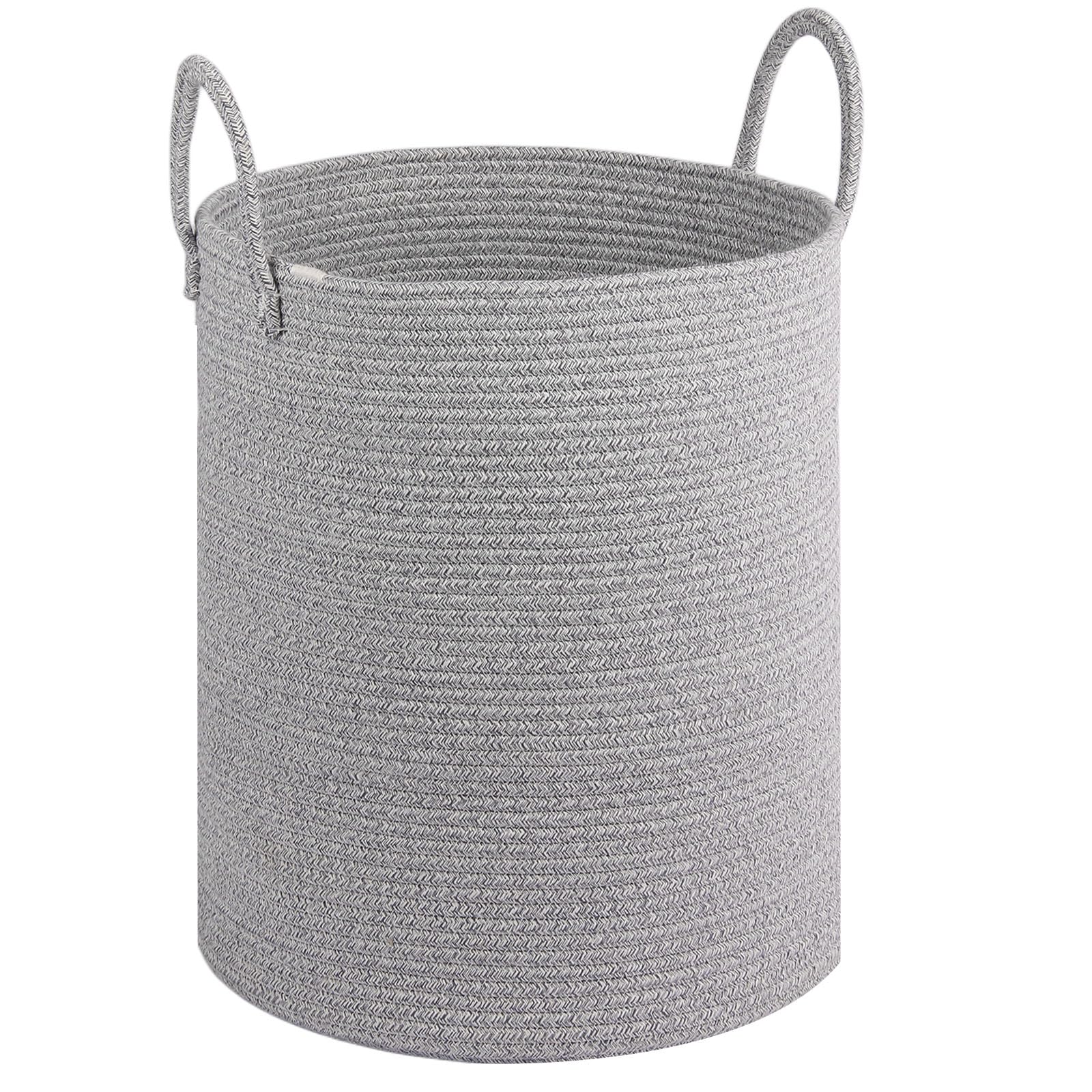 HOBASKET large laundry basket 55L front view for organized laundry storage.