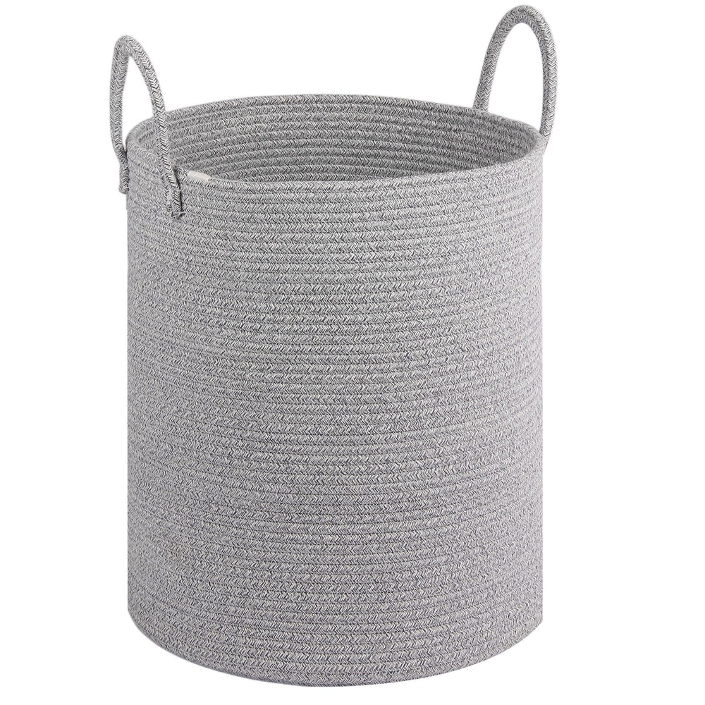 HOBASKET large laundry basket 55L front view for organized laundry storage.
