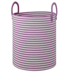 HOBASKET large laundry basket white-purple with handles for easy transport.
