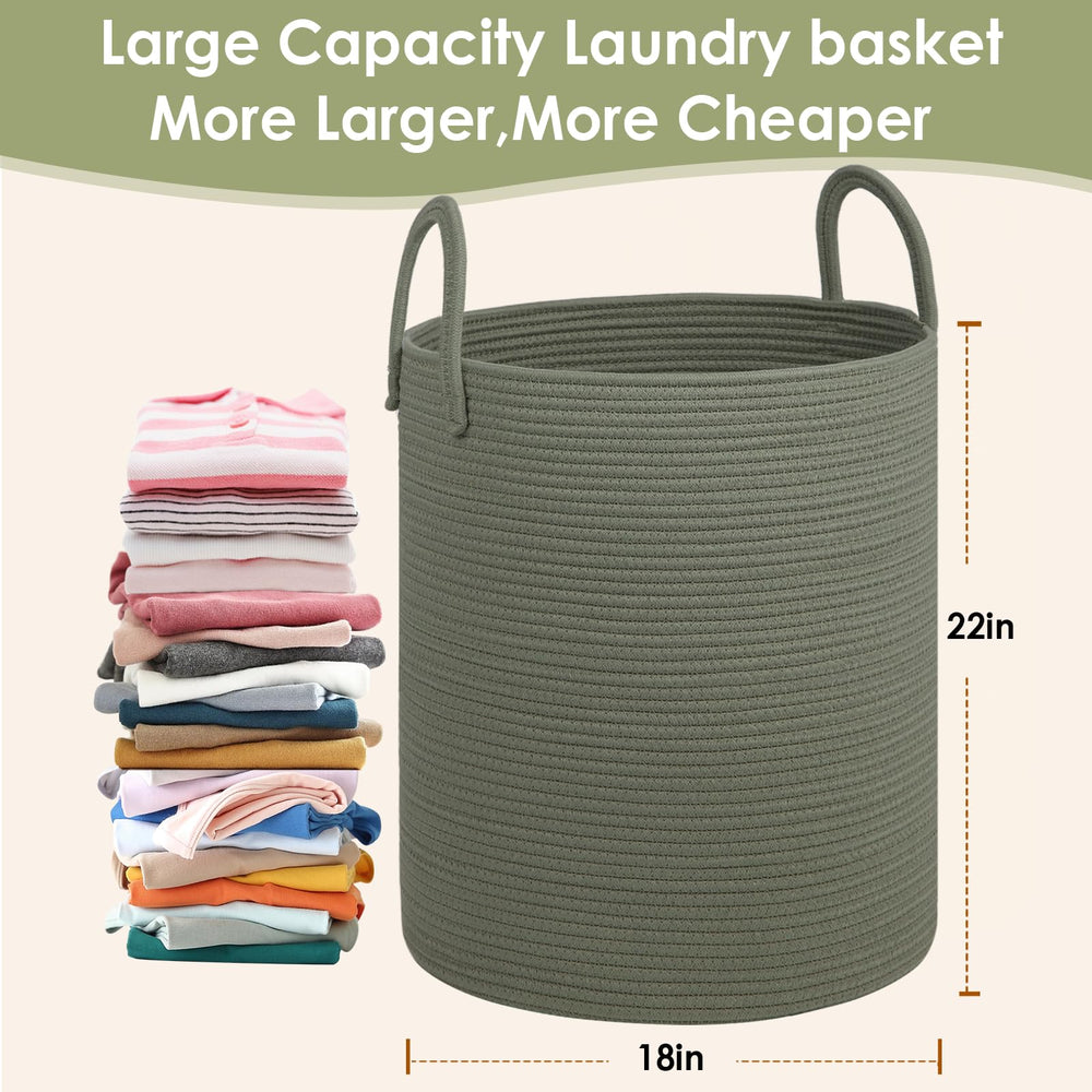 HOBASKET laundry basket handles for easy transport around the home