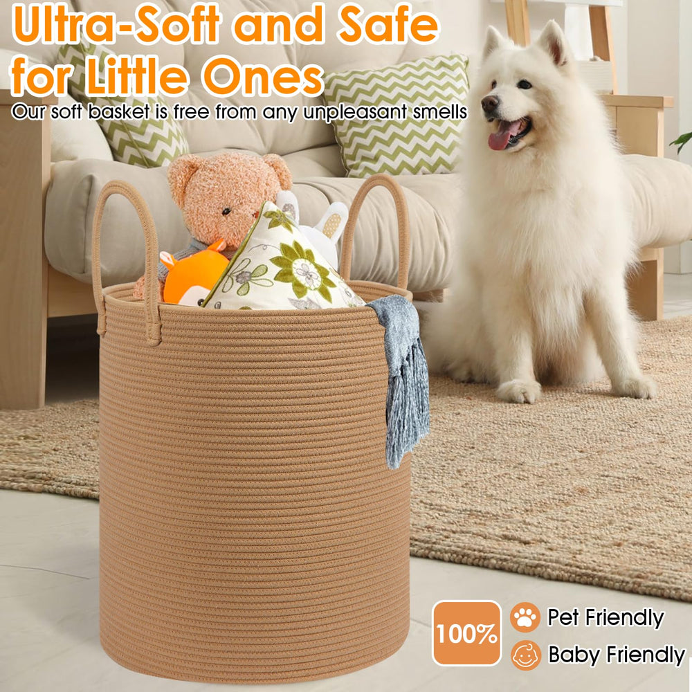 HOBASKET living room decor basket with blankets