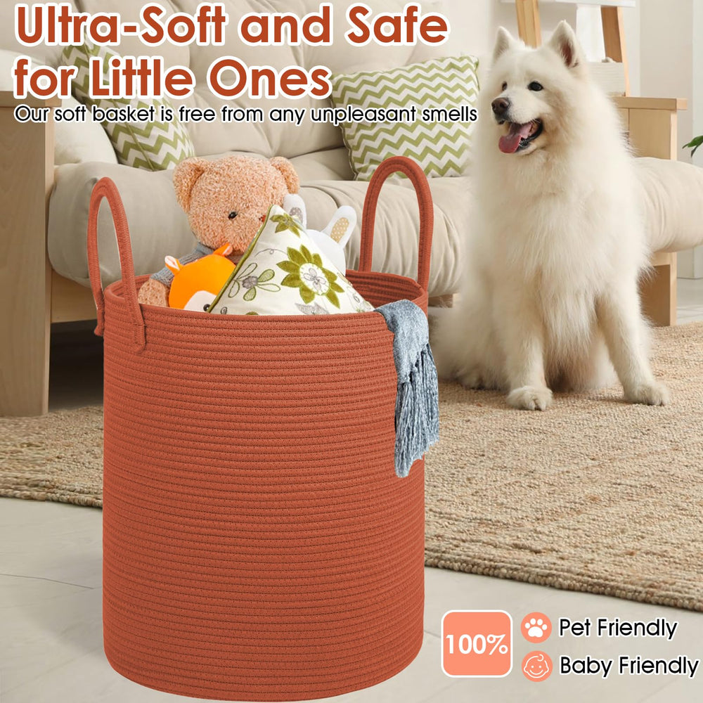 HOBASKET living room organization basket keeps items neatly accessible
