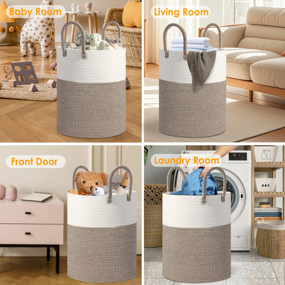 HOBASKET nursery hamper storage ready for baby essentials with gentle material.
