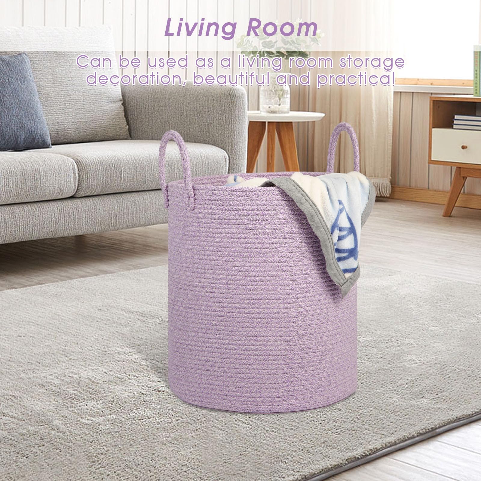 HOBASKET Nursery organizer basket doubles as decor accent and toy bin.