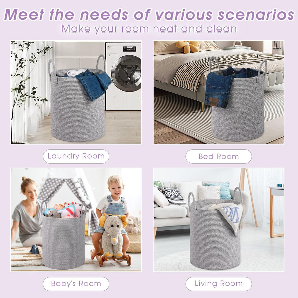 HOBASKET toy basket storage for living room to tidy playtime.