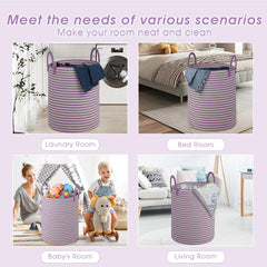 HOBASKET toy storage basket woven design complements kids' rooms.
