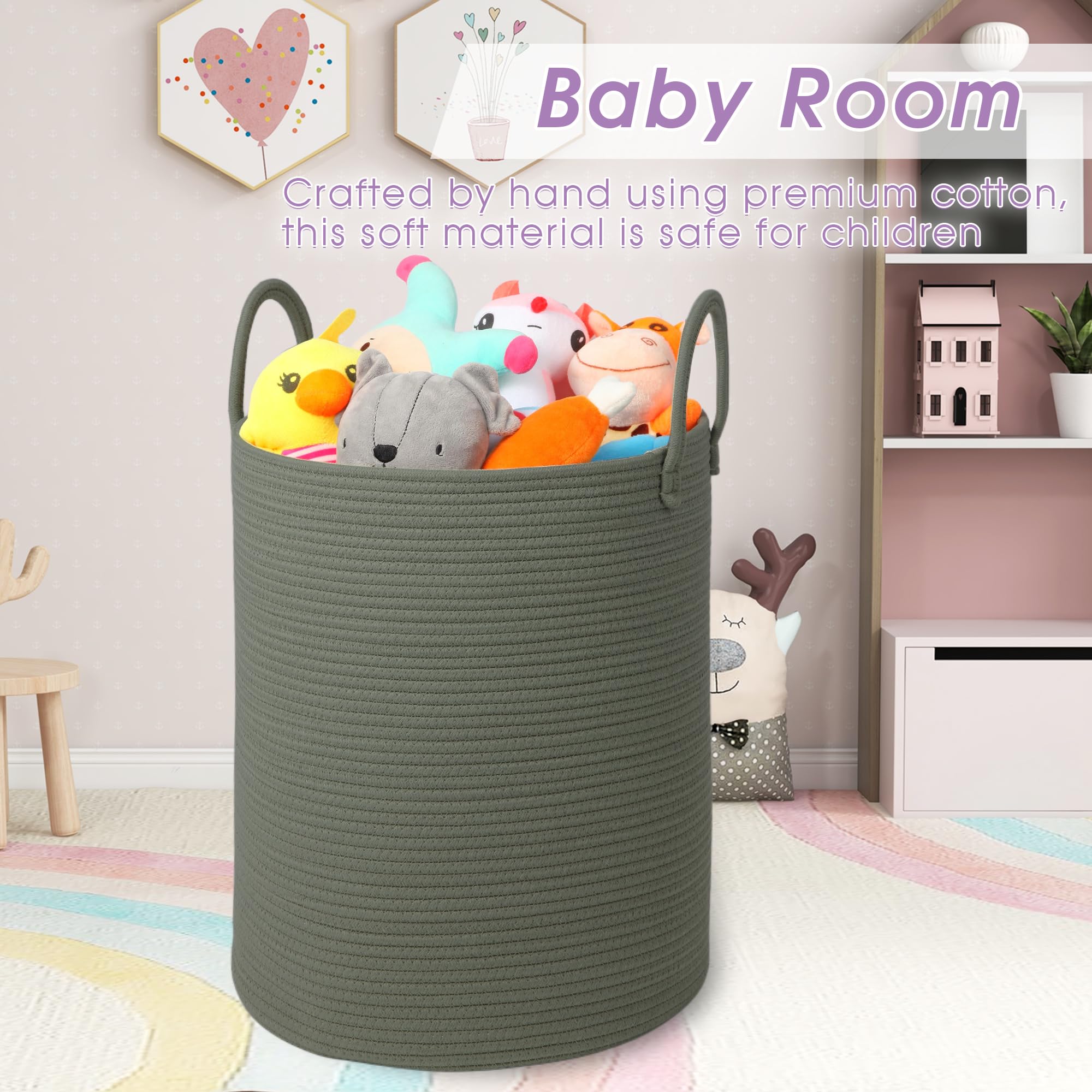HOBASKET toy storage basket keeping kids' rooms organized and tidy