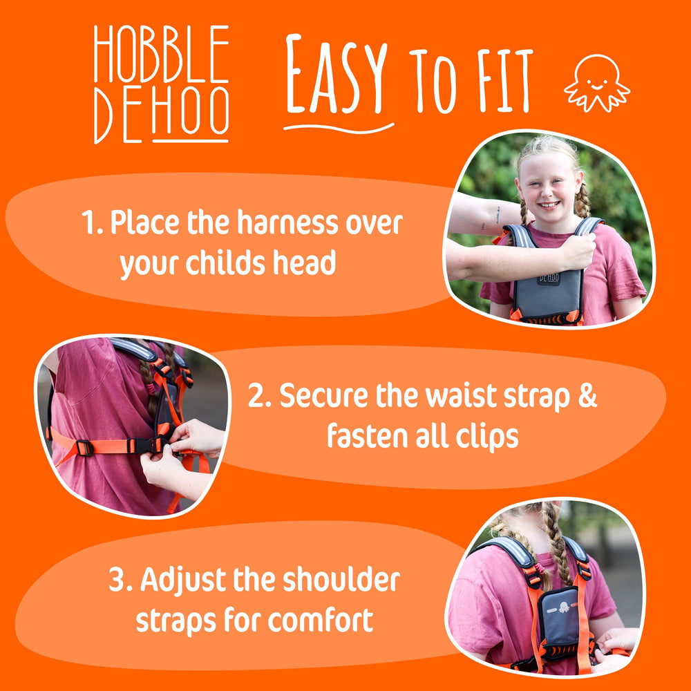 Hobble De Hoo Active XL adjustable straps illustrate grow-with-you design for long-term use.