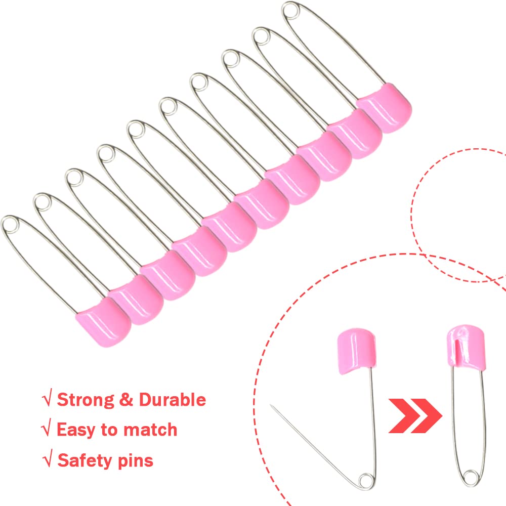 Hocansen ABS safety lock detail on pink diaper pin
