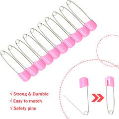 Hocansen ABS safety lock detail on pink diaper pin