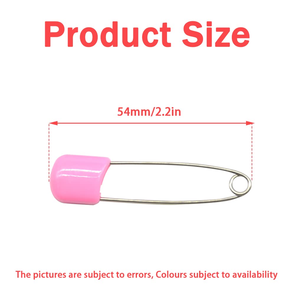 Hocansen plastic head safety pin close-up highlighting locking head