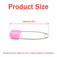 Hocansen plastic head safety pin close-up highlighting locking head