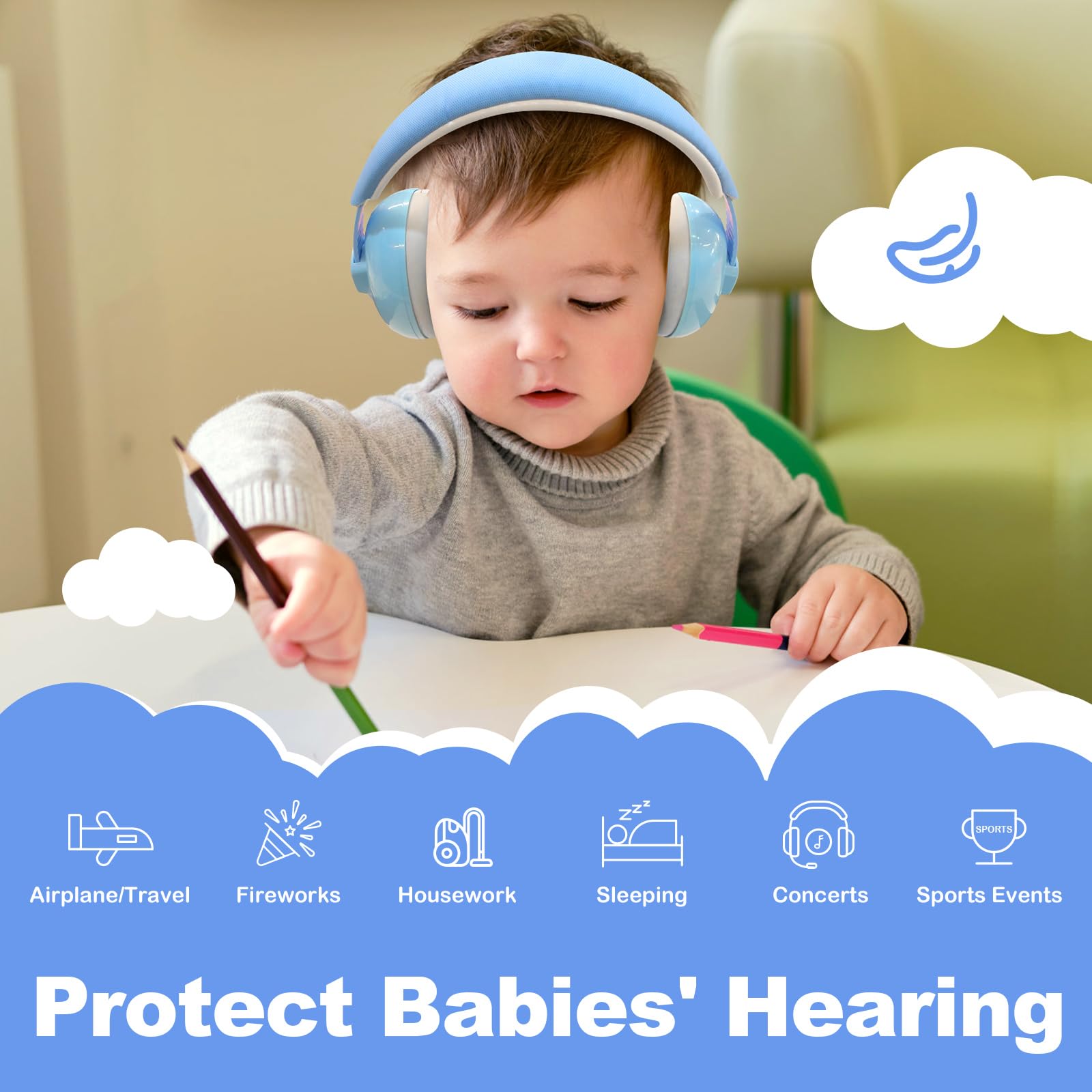 Hocazor HZ002 lightweight design offers comfortable all-day wear for babies