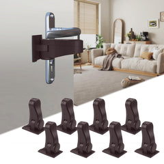 Hoconnie child-proof door lever locks 8-pack in brown prevent curious kids from opening doors.