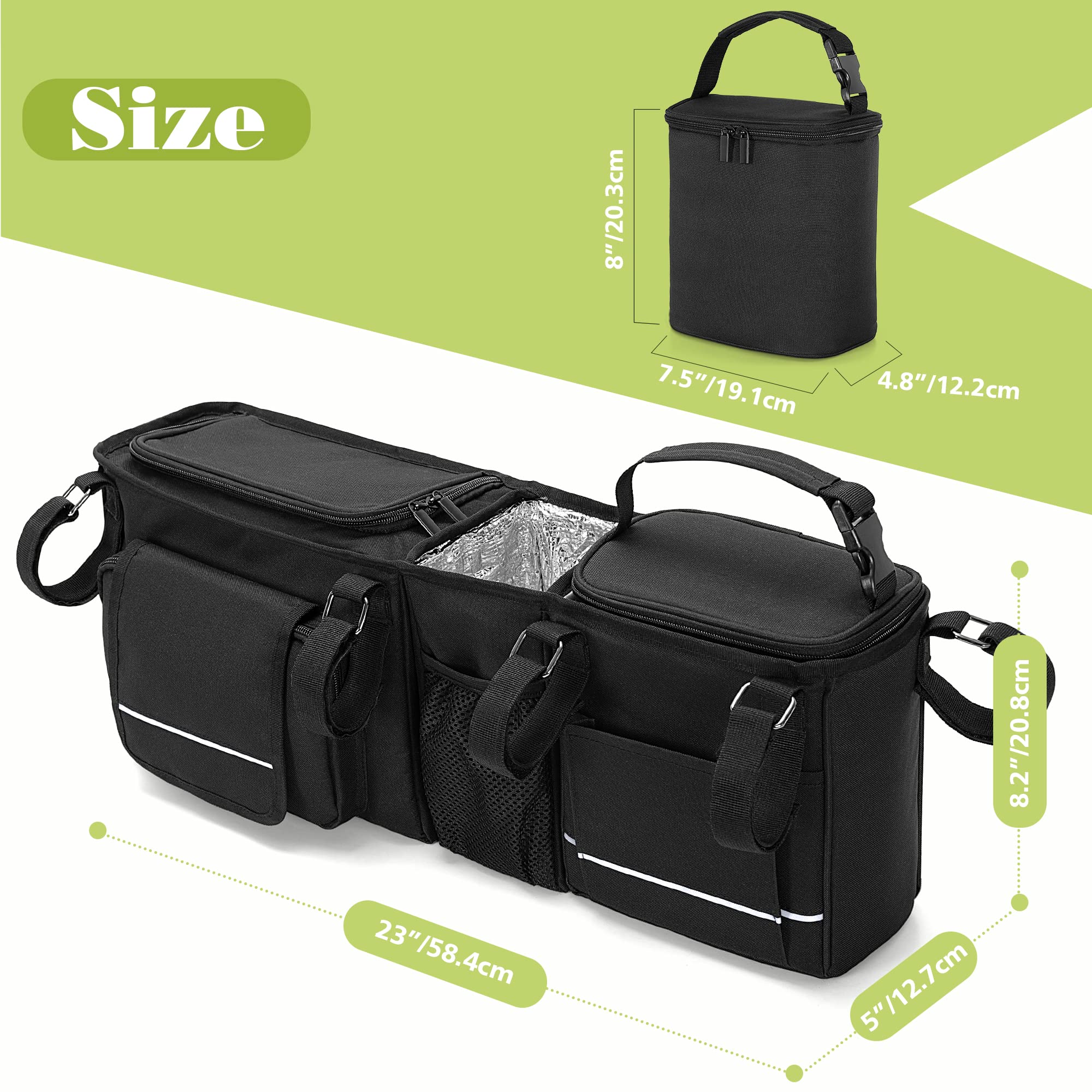 HODRANT overall dimensions demonstrate broad compatibility with most double strollers