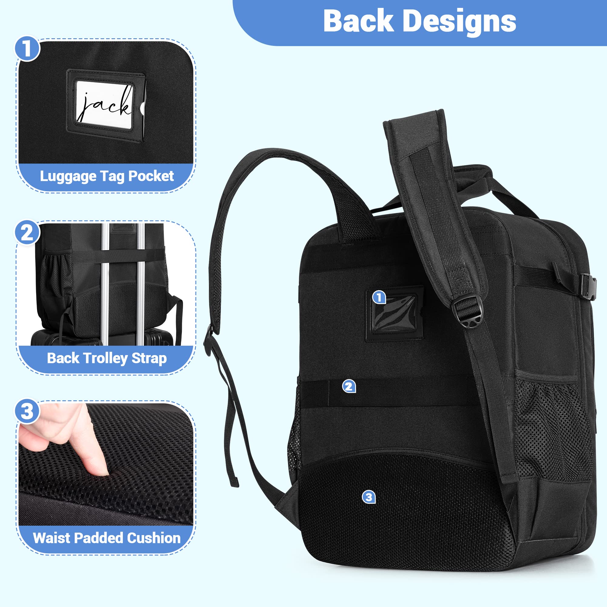 HODRANT Stroller Travel Bag rip-stop material resists wear and dirt during travel.