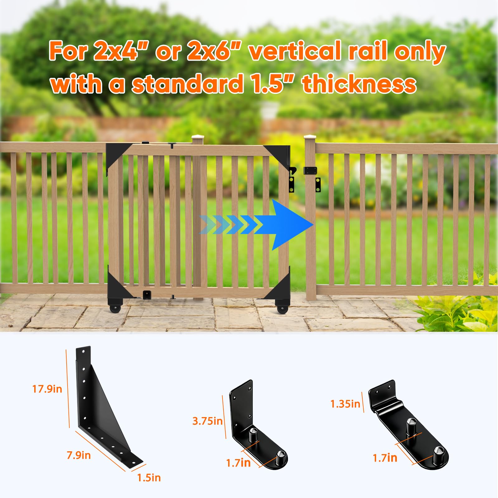 Hoeine sliding gate kit anti-sag system keeps gates aligned