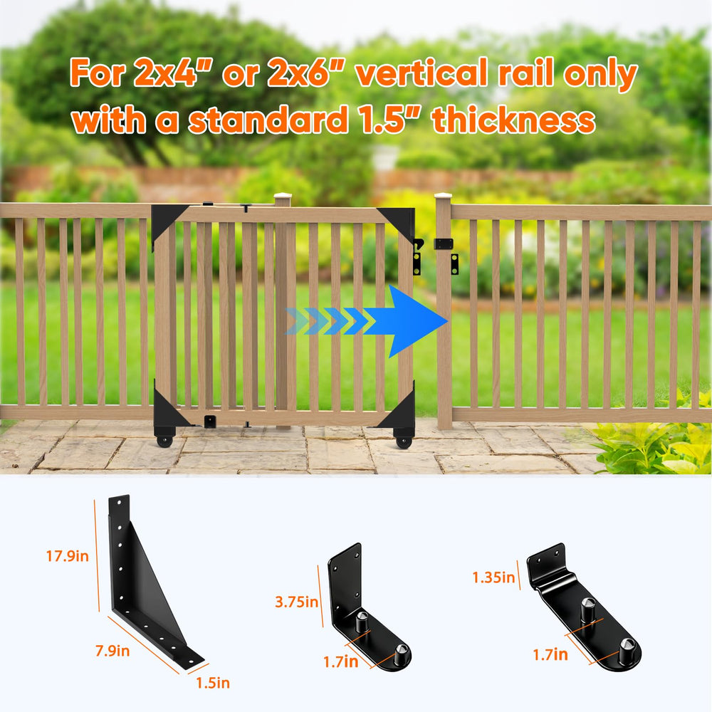 Hoeine sliding gate kit anti-sag system keeps gates aligned