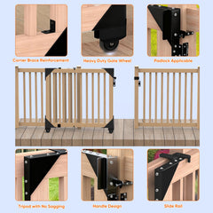 Hoeine sliding gate kit rust-resistant coating protects outdoors