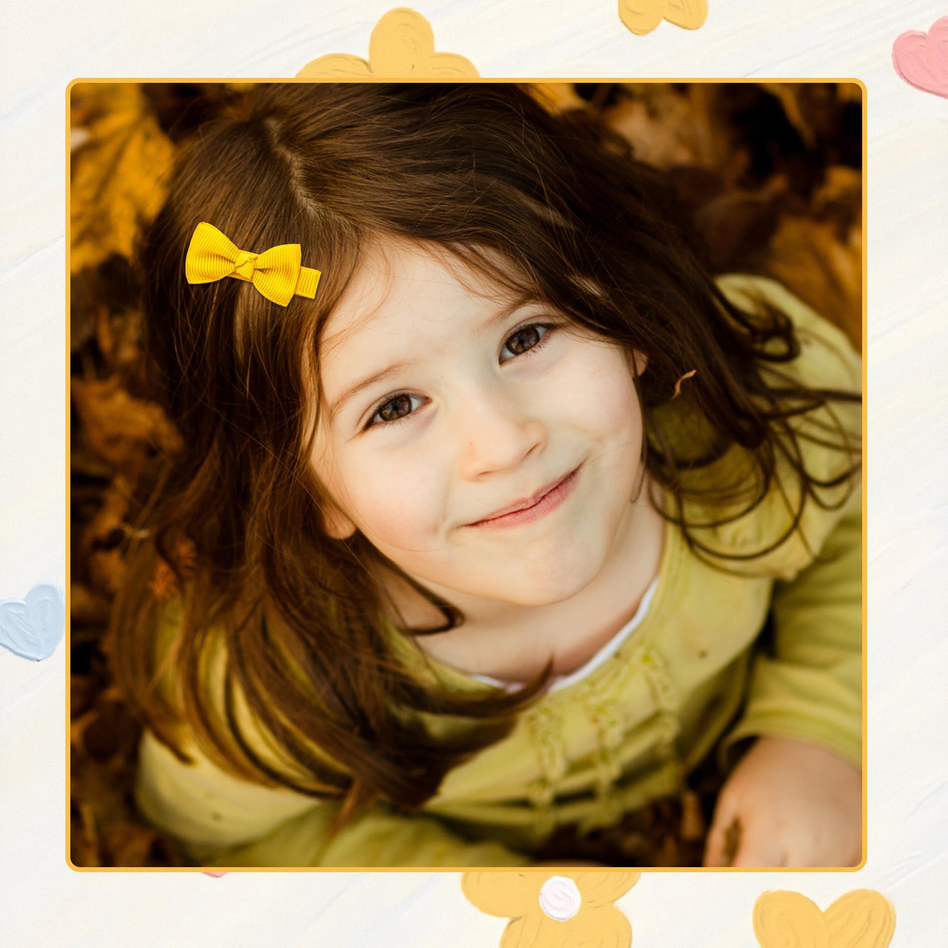 Hoewina Hair Bows worn by girl for party looks.