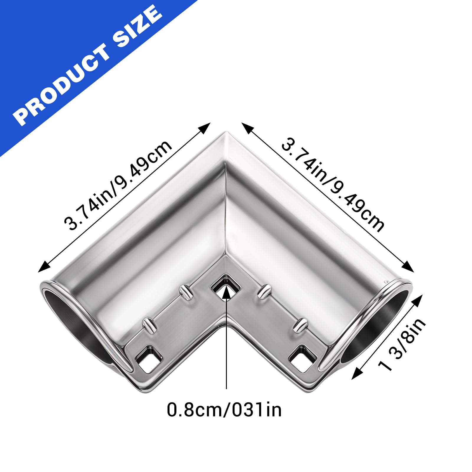 HOFURME nuts and bolts included for secure, quick installation of chain link corners.
