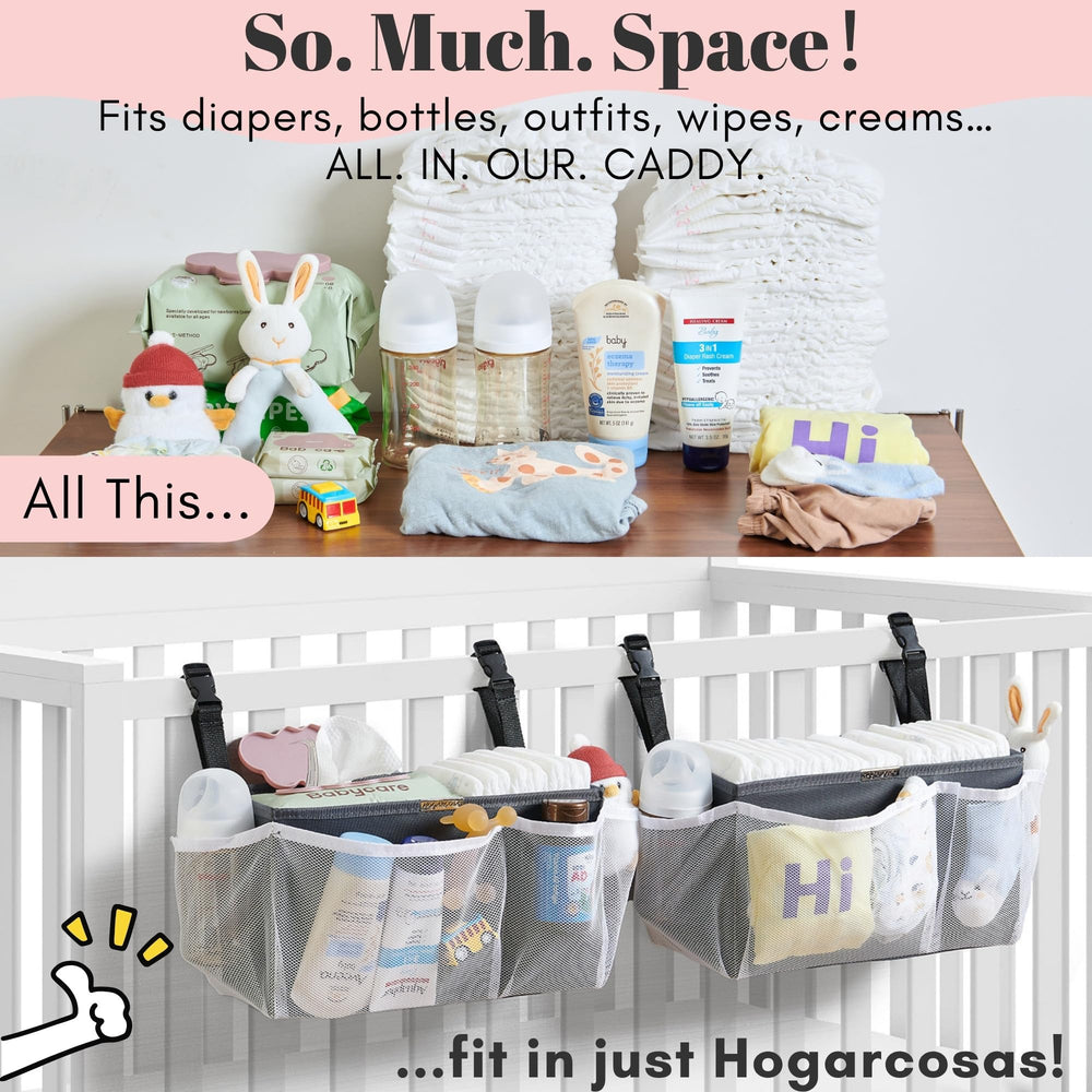 HOGARCOSAS open-top design allows quick diaper changes and item retrieval.