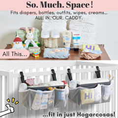 HOGARCOSAS open-top design allows quick diaper changes and item retrieval.