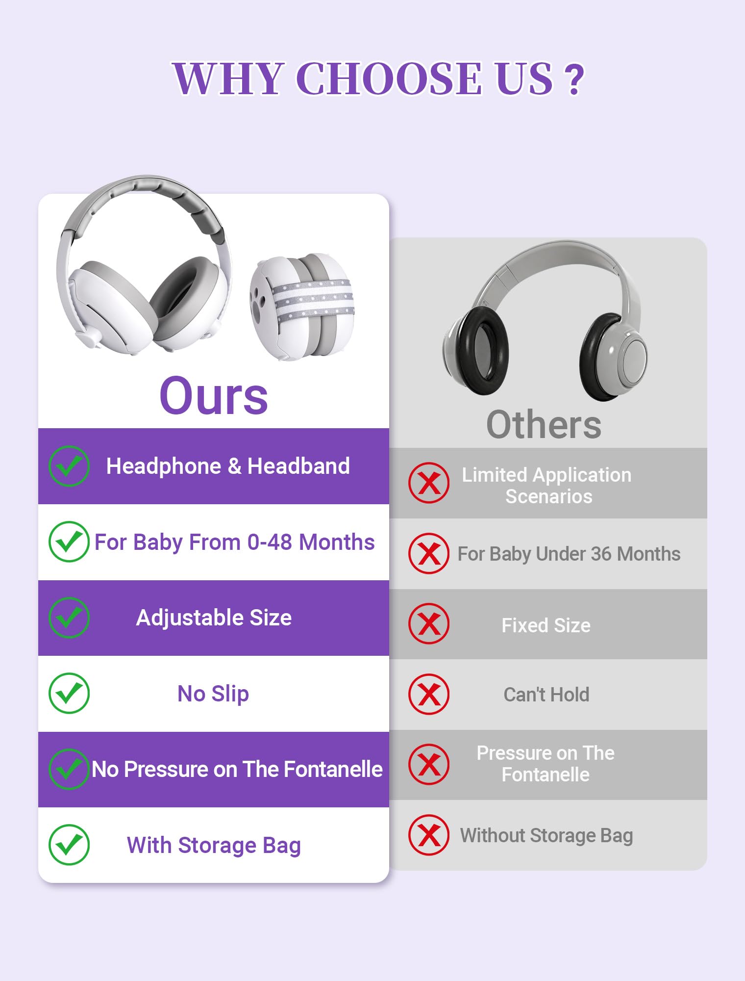 HOIGRBOM 24dB noise reduction blocks loud sounds during travel and events