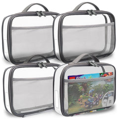 Holay four-pack PVC zippered blocks case gray small - compact toy storage.