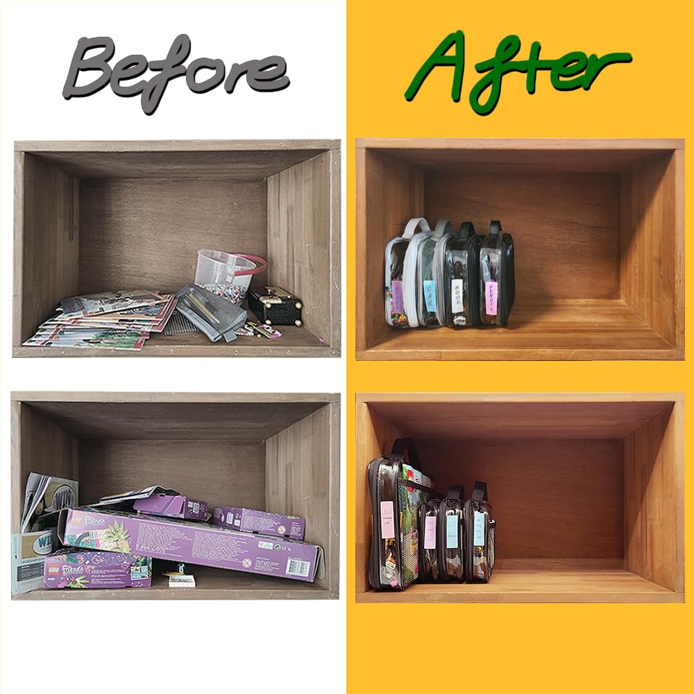 Holay PVC zippered blocks set name tag visibility aids fast content identification.