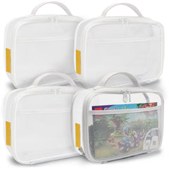 Holay PVC zippered blocks set with transparent design for quick contents check and labeling.